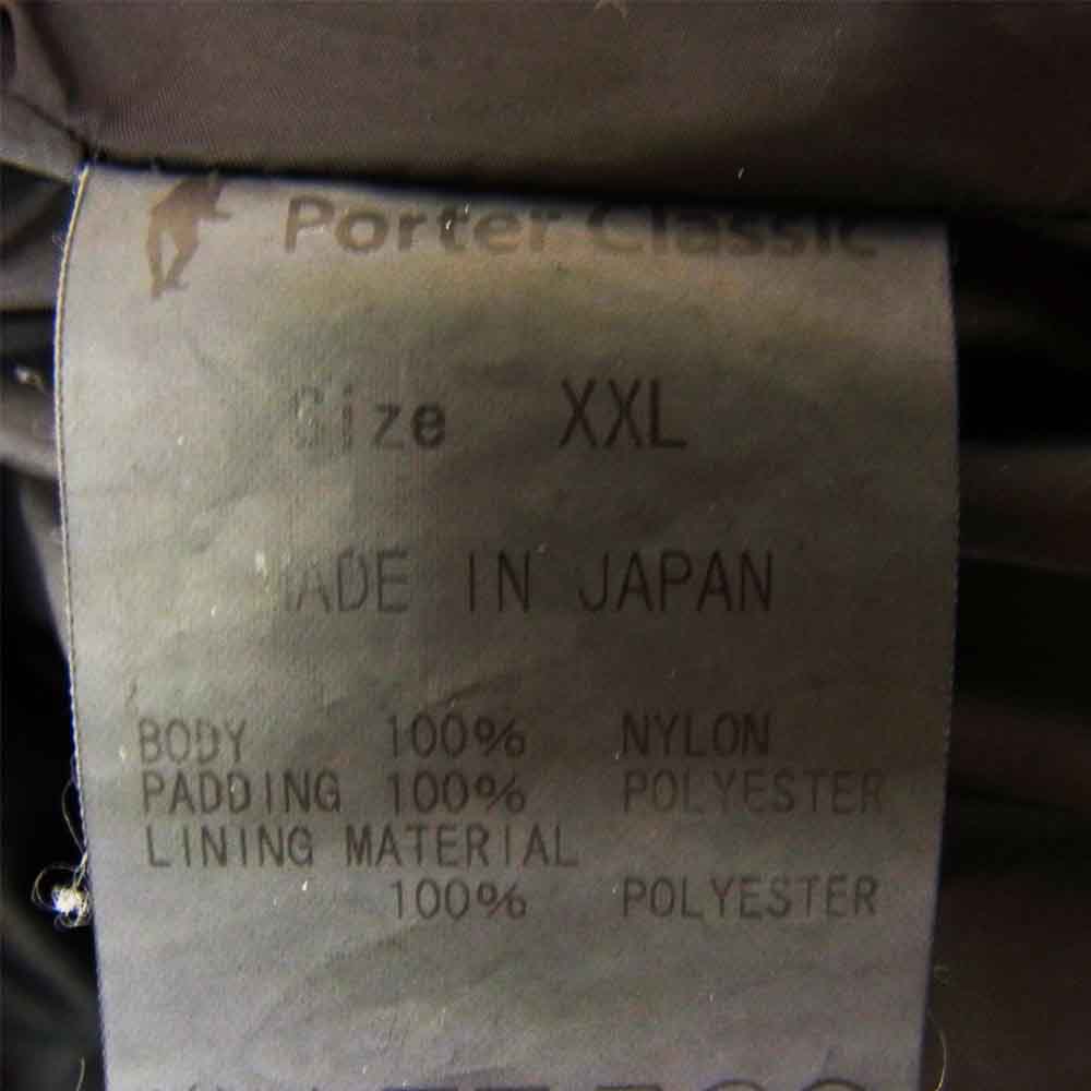 PORTER CLASSIC ポータークラシック 金沢 7周年記念 H/W PATCHWORK PAINT CUSTOM SUPER NYLON MILITARY COAT パッチワーク ペイントカスタム スーパーナイロン ミリタリー コート ブラック系 XXL【美品】【中古】