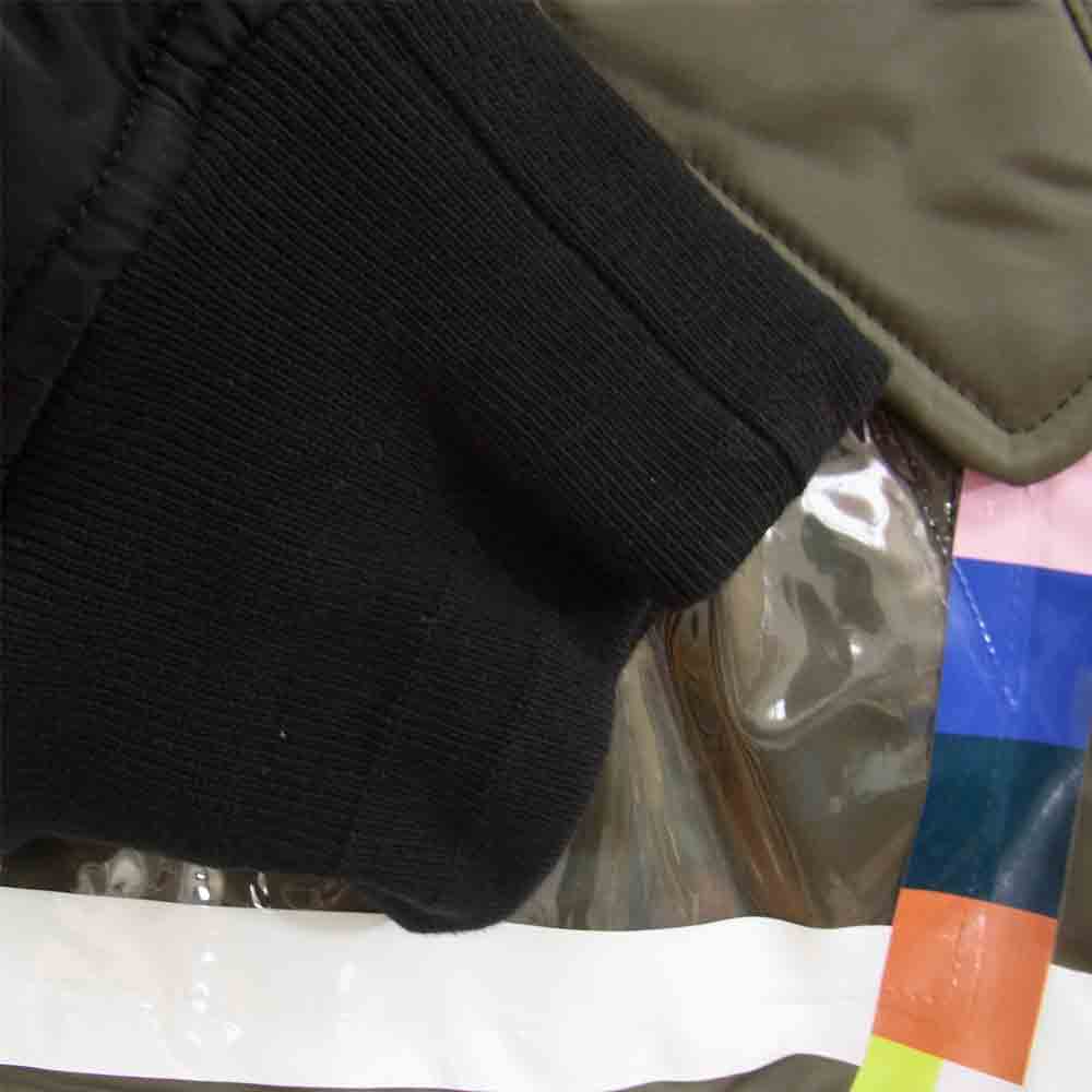 TAKAHIRO MIYASITA 22SS 0009SS22 oversized two tone flight jacket オーバーサイズ 2トーン フライト ジャケット ブラック系 46【美品】【中古】