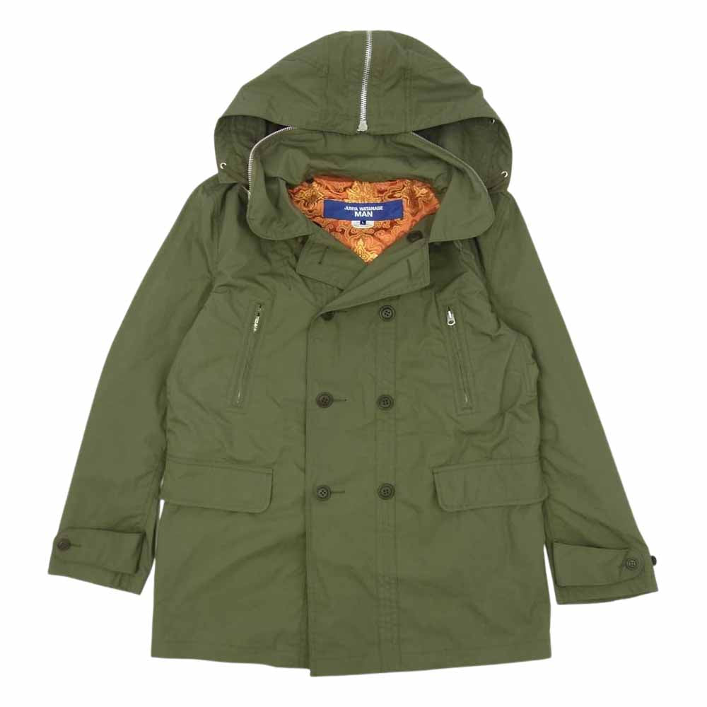 JUNYA WATANABE COMME des GARCONS MAN ジュンヤワタナベコムデギャルソンマン 22SS WI-J035 綿 エステルウェザー ライナー着脱 ミリタリー ジャケット カーキ系 L【美品】【中古】