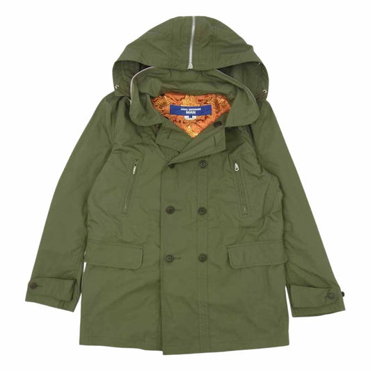 JUNYA WATANABE COMME des GARCONS MAN ジュンヤワタナベコムデギャルソンマン 22SS WI-J035 綿 エステルウェザー ライナー着脱 ミリタリー ジャケット カーキ系 L【美品】【中古】