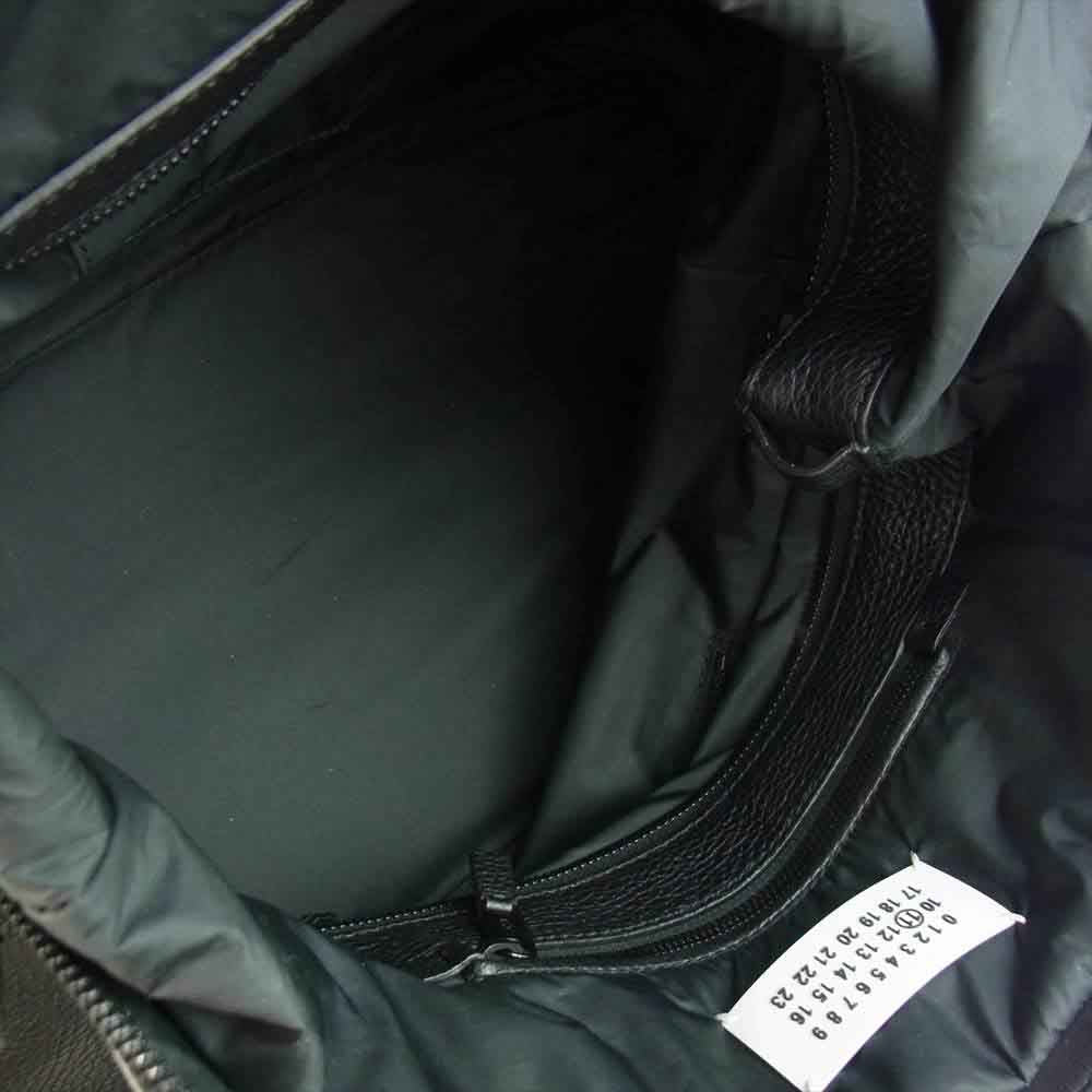MAISON MARGIELA メゾンマルジェラ 5AC LARGE BAG ラージ グレインレザー ショルダーストラップ付 2WAY ボストン バッグ ブラック系【中古】
