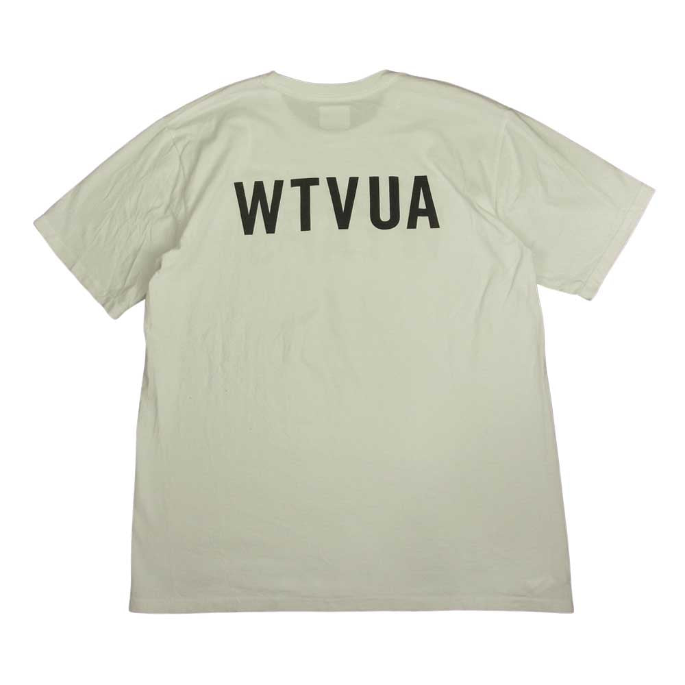 WTAPS ダブルタップス ロゴ プリント 半袖 Tシャツ ホワイト系 3【中古】