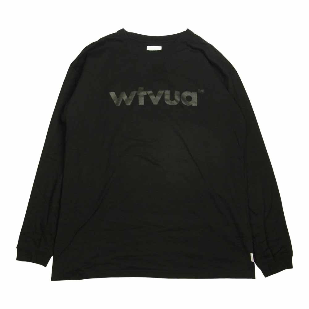 WTAPS ダブルタップス WTVUA L/S TEE ロゴ プリント 長袖 Tシャツ ブラック×ブラック ブラック系 3【中古】