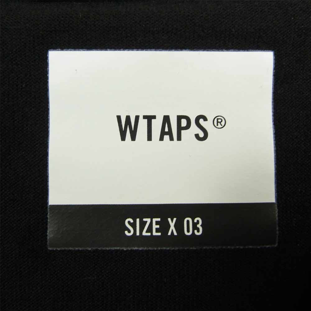 WTAPS ダブルタップス WTVUA L/S TEE ロゴ プリント 長袖 Tシャツ ブラック×ブラック ブラック系 3【中古】