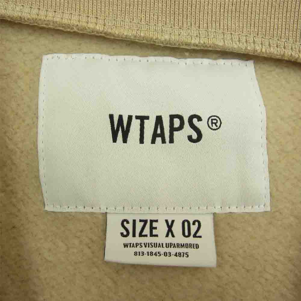 WTAPS ダブルタップス 201ATDT-CSM31 POLO LS SHIRT ポロシャツ ハーフジップ スウェット トレーナー ベージュ系 2【新古品】【未使用】【中古】
