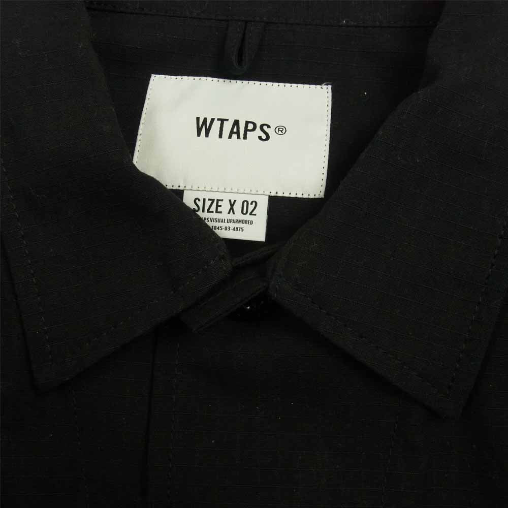 WTAPS ダブルタップス 20AW 202WVDT-SHM01 JUNGLE LS/NYCO RIPSTOP CORDURA ジャングル リップストップ コーデュラ ミリタリー ジャケット ブラック系 2【美品】【中古】