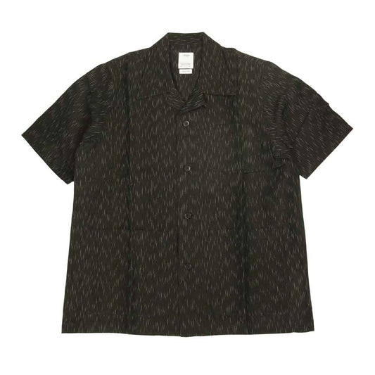 VISVIM ビズビム 0119105011027  ELLERY SHIRT S/S ジャガード オープンカラー シャツ ブラック系 3【美品】【中古】