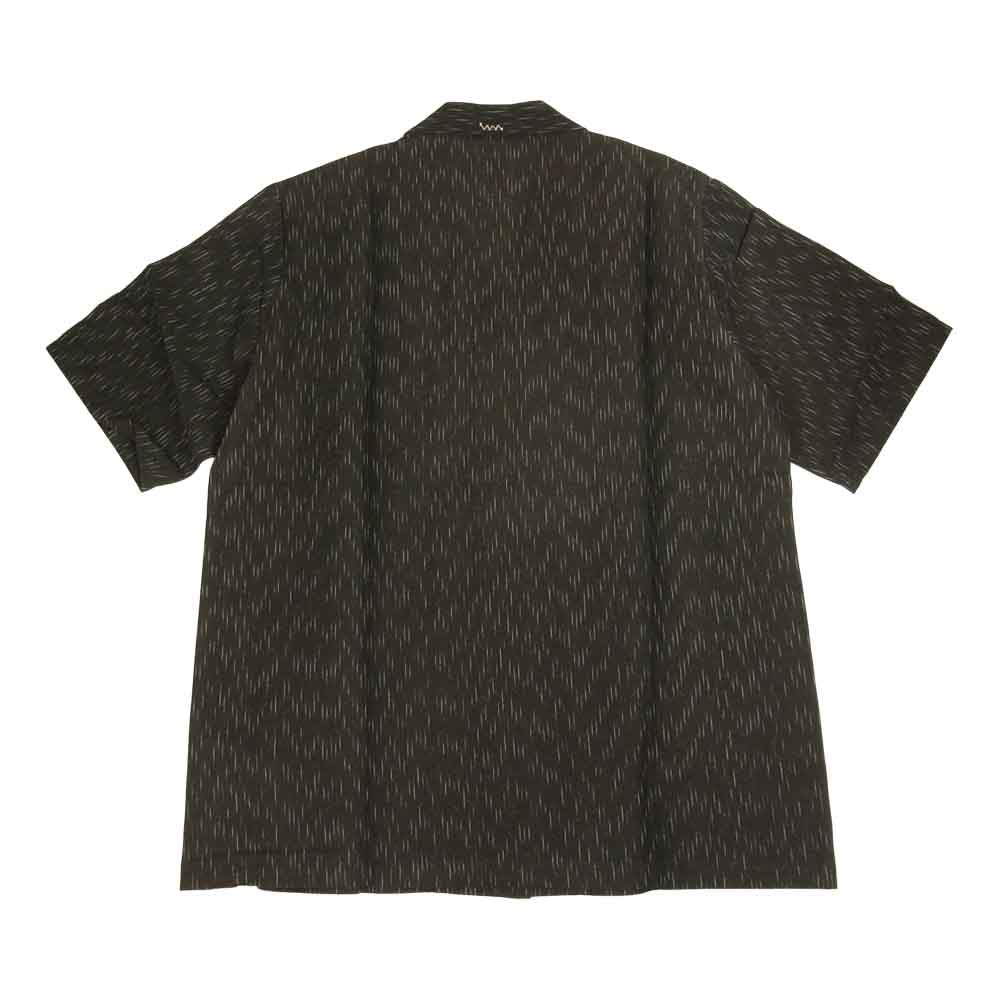 VISVIM ビズビム 0119105011027  ELLERY SHIRT S/S ジャガード オープンカラー シャツ ブラック系 3【美品】【中古】