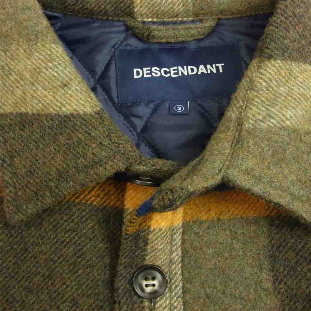 DESCENDANT ディセンダント 212TQDS-JKM02 CLAIRTON PLAID JACKET プレイド 裏キルティング ウール チェック ジャケット マルチカラー系 3【美品】【中古】