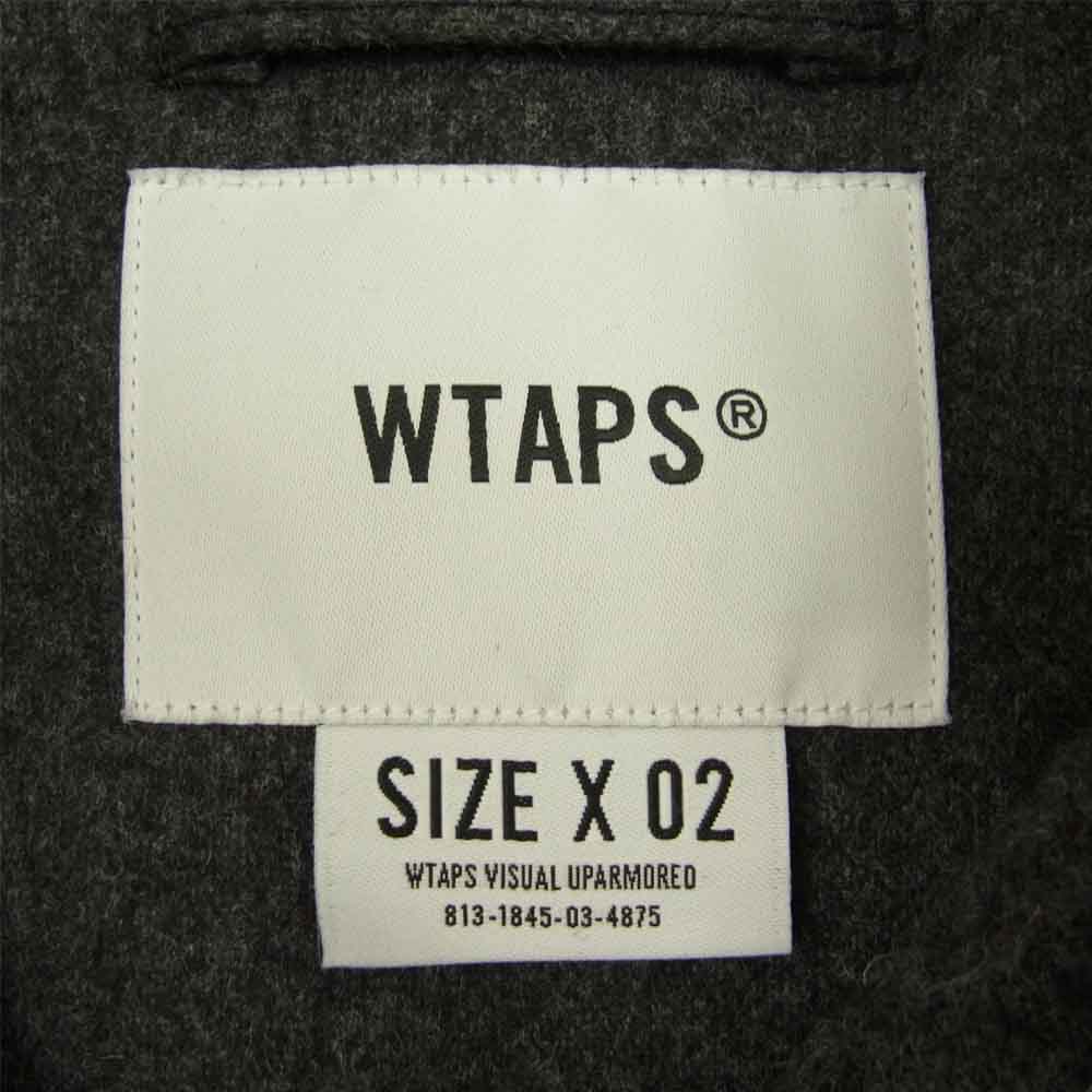 WTAPS ダブルタップス 212WVDT-JKM02 WCPO 02 JACKET WOPO MOSSER TEXTILE ウール チェック シャツ ジャケット  ネイビー系 2【美品】【中古】