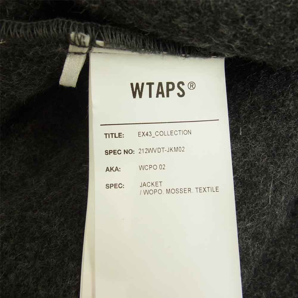 WTAPS ダブルタップス 212WVDT-JKM02 WCPO 02 JACKET WOPO MOSSER TEXTILE ウール チェック シャツ ジャケット  ネイビー系 2【美品】【中古】