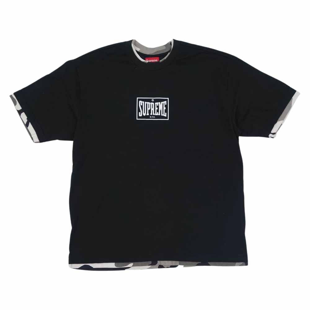 Supreme シュプリーム 22SS layered s/s top レイヤー Tシャツ ブラック系 S【極上美品】【中古】