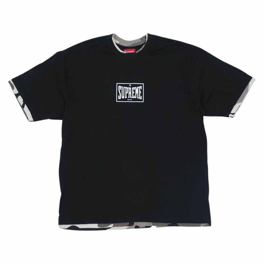 Supreme シュプリーム 22SS layered s/s top レイヤー Tシャツ ブラック系 S【極上美品】【中古】