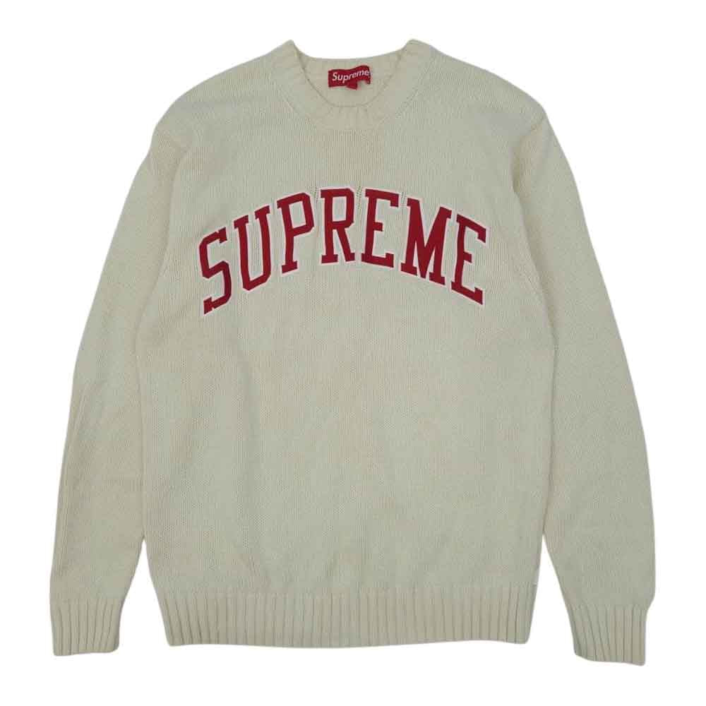 Supreme シュプリーム 16SS tackle twill sweater タックル ツイル セーター オフホワイト系 S【中古】