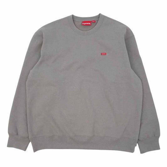 Supreme シュプリーム 21AW Small Box Crewneck スモール ボックス ロゴ クルーネック スウェット グレー系 L【極上美品】【中古】