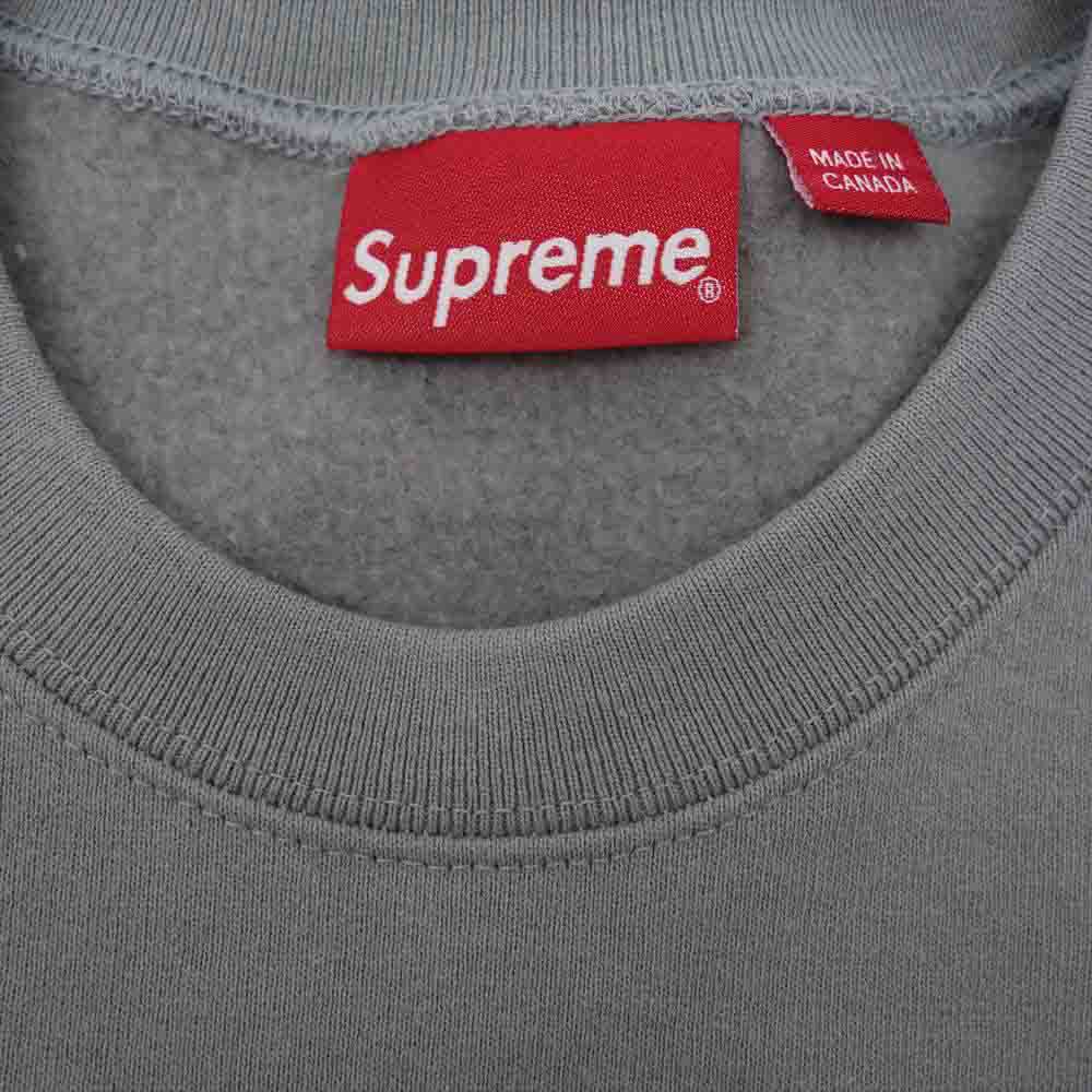Supreme シュプリーム 21AW Small Box Crewneck スモール ボックス ロゴ クルーネック スウェット グレー系 L【極上美品】【中古】