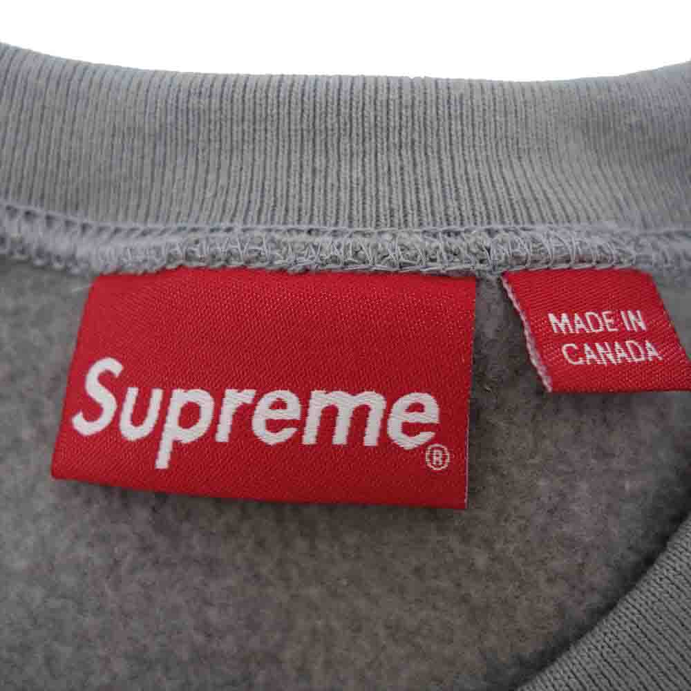 Supreme シュプリーム 21AW Small Box Crewneck スモール ボックス ロゴ クルーネック スウェット グレー系 L【極上美品】【中古】