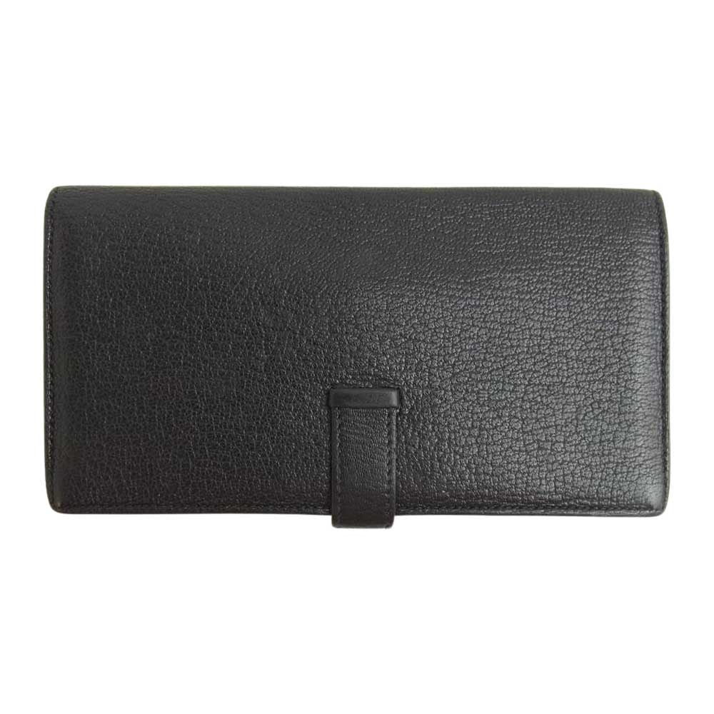 HERMES エルメス 09年製 ベアン スフレ □M刻印 二つ折り ウォレット 財布 ブラック系【中古】