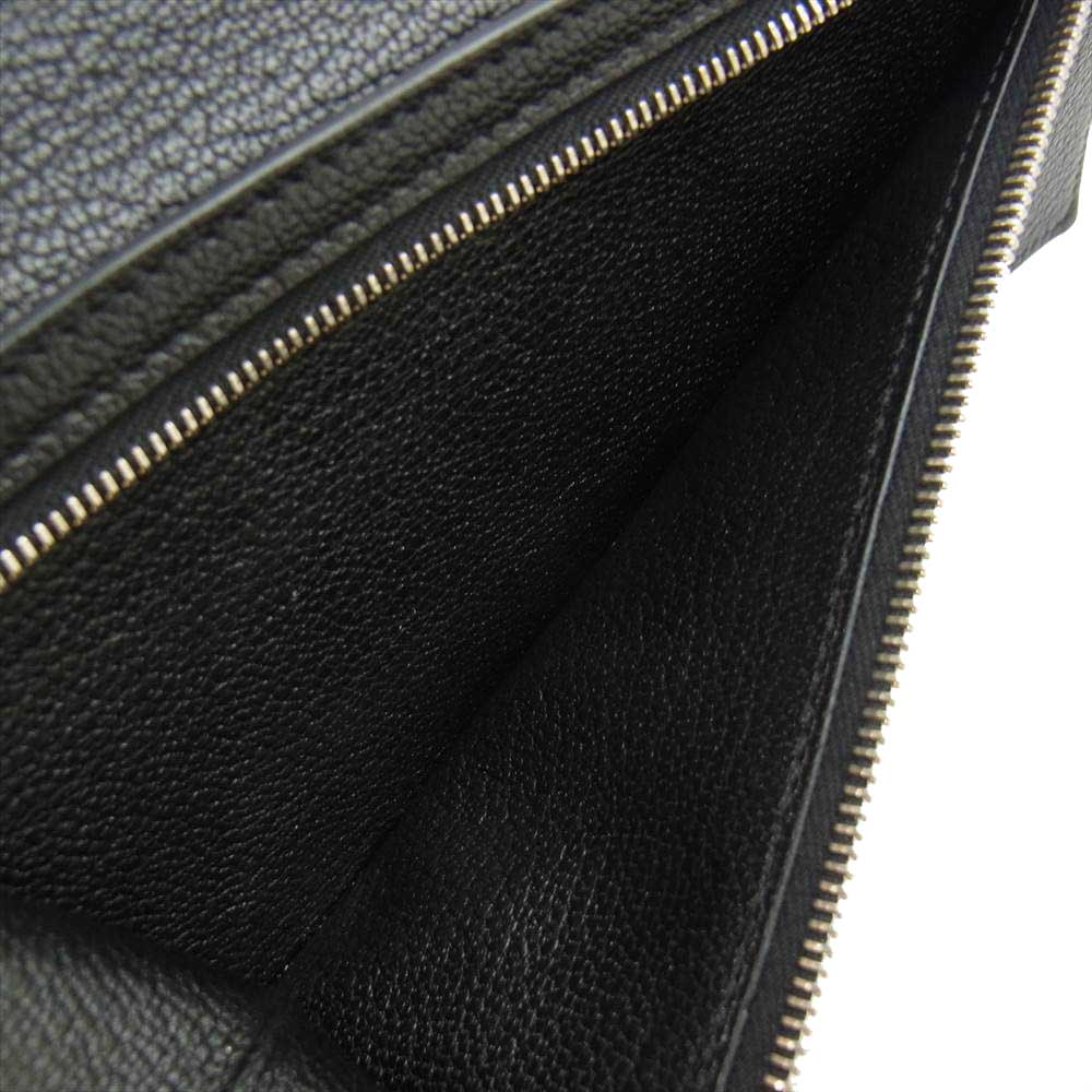 HERMES エルメス 09年製 ベアン スフレ □M刻印 二つ折り ウォレット 財布 ブラック系【中古】