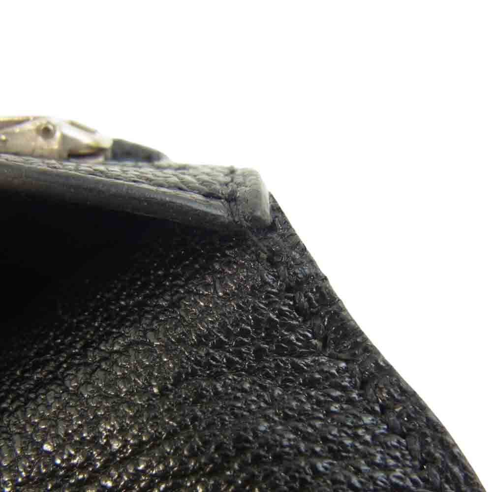 HERMES エルメス 09年製 ベアン スフレ □M刻印 二つ折り ウォレット 財布 ブラック系【中古】