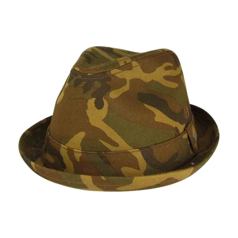 NEW ERA ニューエラ 迷彩 カモ 中折れ ハット ブラウン系 XL【中古】