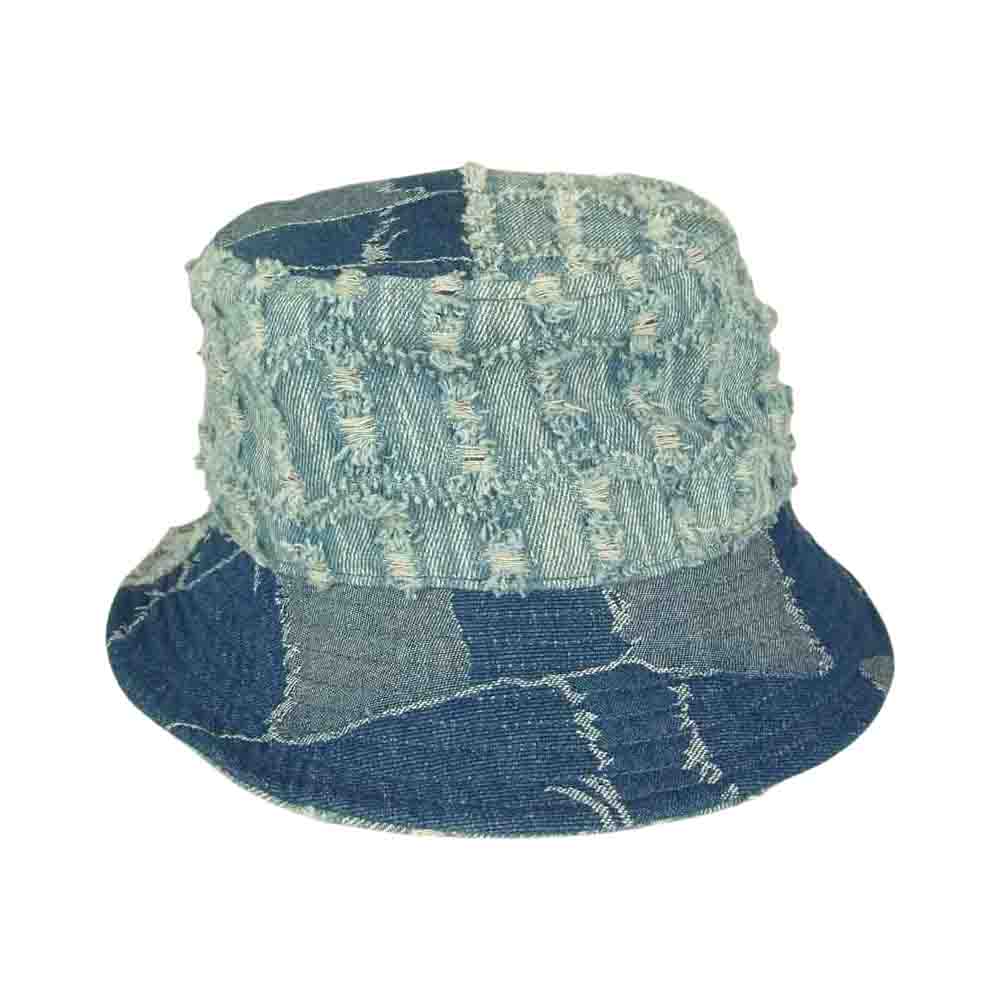 KANGOL カンゴール K5296 Denim Mash-Up Bucket  インディゴブルー系 L【中古】