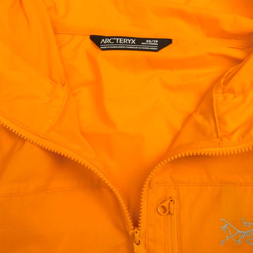 ARC'TERYX アークテリクス 25172-127101 Squamish Hoody スコーミッシュ フーディ 軽量 ナイロン ジャケット オレンジ系 XS【中古】