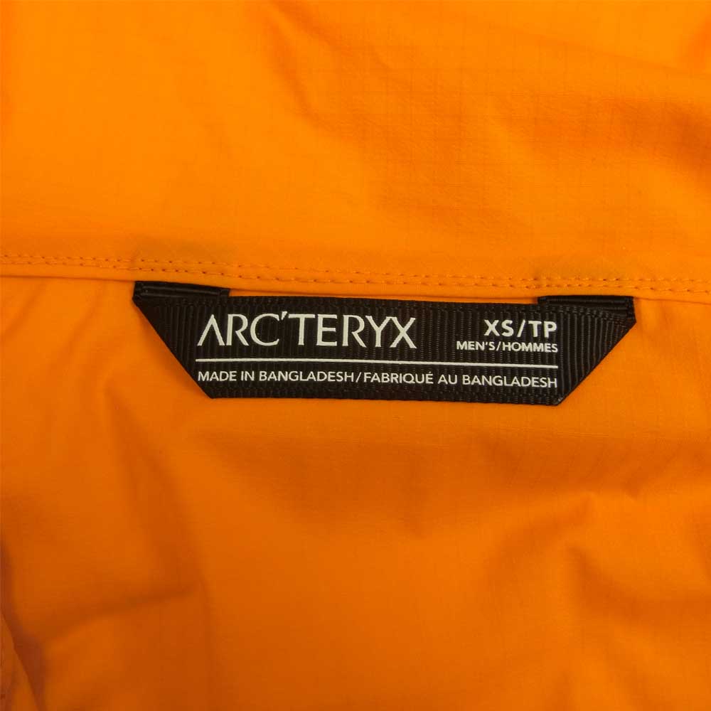 ARC'TERYX アークテリクス 25172-127101 Squamish Hoody スコーミッシュ フーディ 軽量 ナイロン ジャケット オレンジ系 XS【中古】