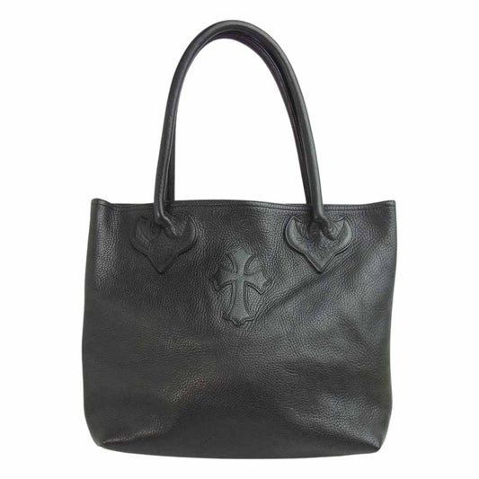 CHROME HEARTS クロムハーツ（原本無） FSトート クロス パッチ レザー ダガーバッグ ブラック系【中古】