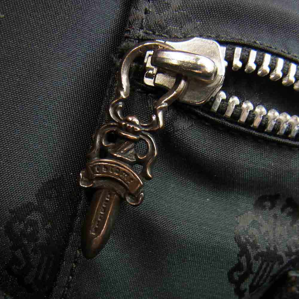 CHROME HEARTS クロムハーツ（原本無） FSトート クロス パッチ レザー ダガーバッグ ブラック系【中古】