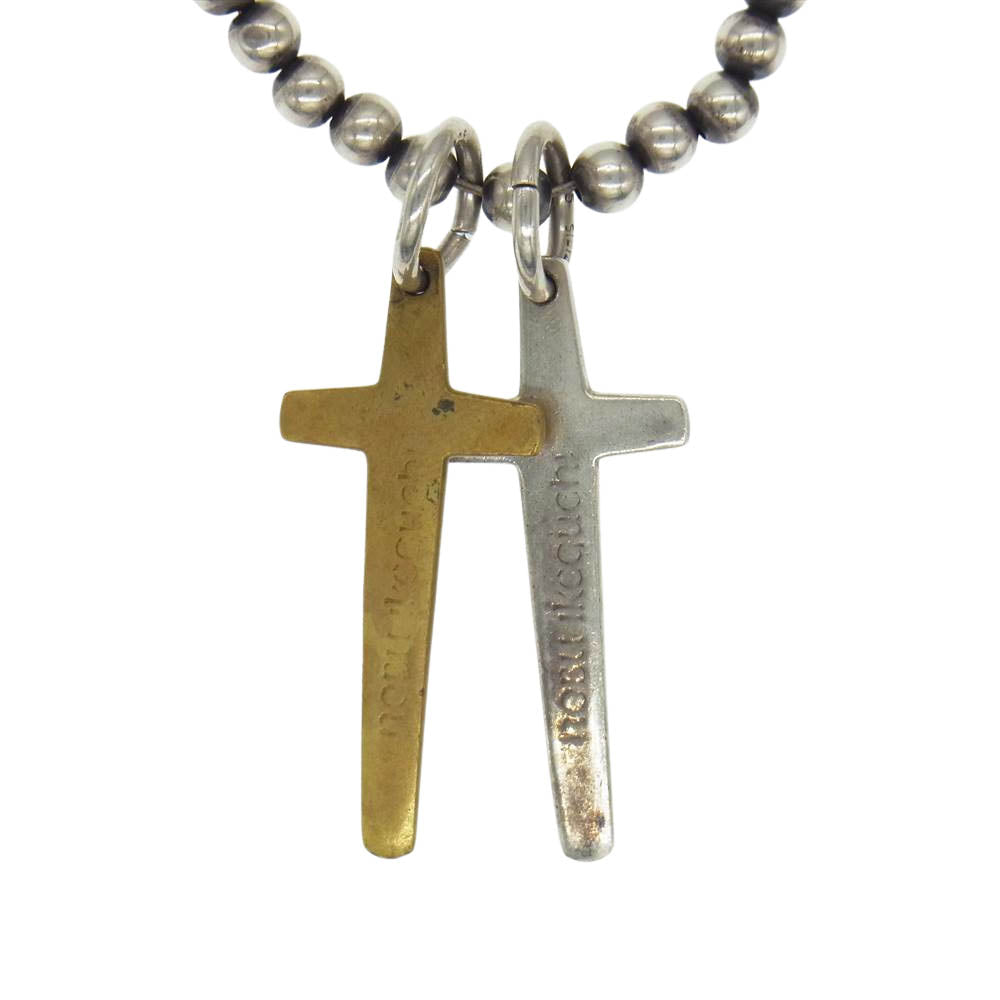 FANTASTIC MAN ファンタスティックマン  CROSS BEADS NECKLACE174 クロス ビーズ ネックレス シルバー系 ゴールド系【中古】
