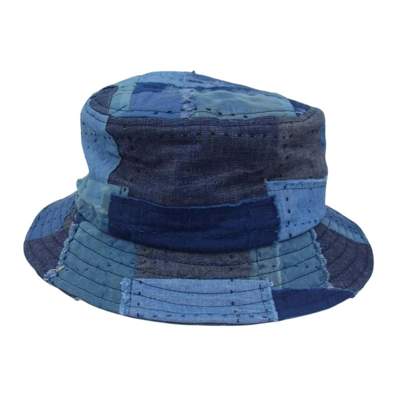 クオン 112CP010100 BORO Bucket Hat 襤褸 ボロ バケットハット ネイビー系 ONE SIZE【新古品】【未使用】【中古】