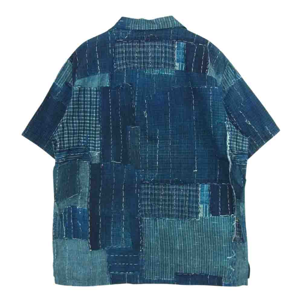 クオン 2101-SH0517 Boro Hawaiian Shirt 襤褸 ボロ ファブリック 転写 ...