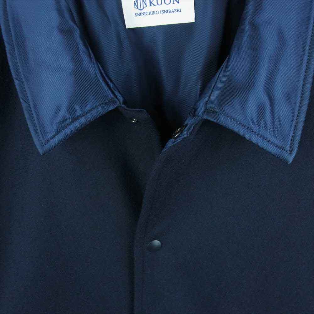 クオン 21AW 141JK010131 LODEN Layerd Jacket ローデンウール レイヤード コーチ ジャケット ダークネイビー系 M【新古品】【未使用】【中古】