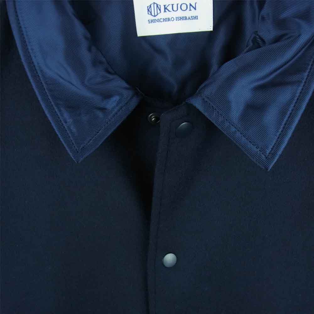 クオン 21AW 141JK010131 LODEN Layerd Jacket ローデンウール レイヤード コーチ ジャケット ダークネイビー系 S【新古品】【未使用】【中古】