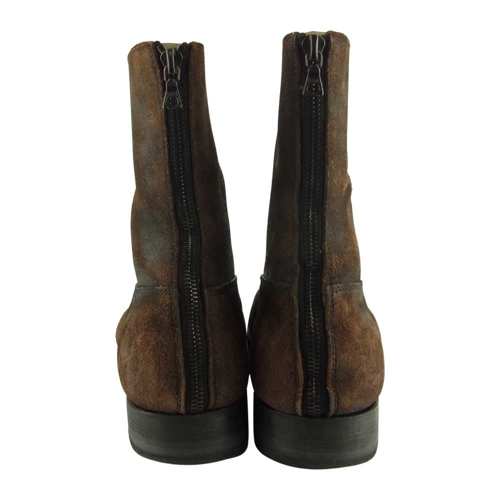 wjk ダブルジェイケイ 8020 01 BACK ZIP TYPE-S21 バケッタレザー バックジップ ブーツ ブラウン系 42【中古】