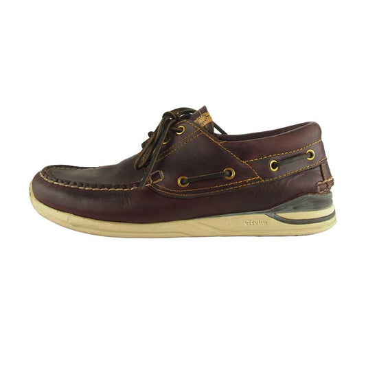 VISVIM ビズビム 19SS AMERICANA DECK-FOLK ホーウィン社 オイルドレザー デッキシューズ ブラウン系 10【中古】