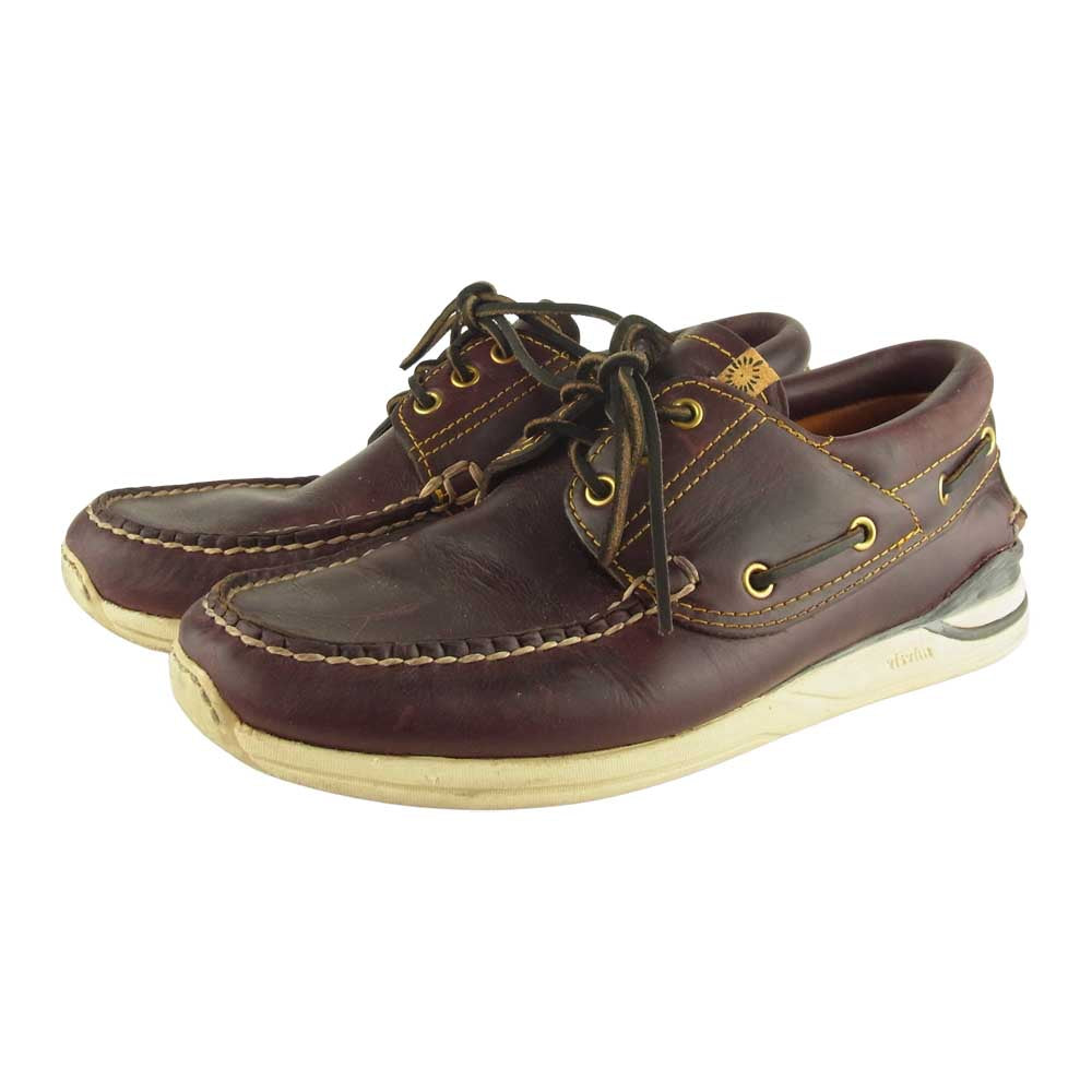 VISVIM ビズビム 19SS AMERICANA DECK-FOLK ホーウィン社 オイルドレザー デッキシューズ ブラウン系 10【中古】