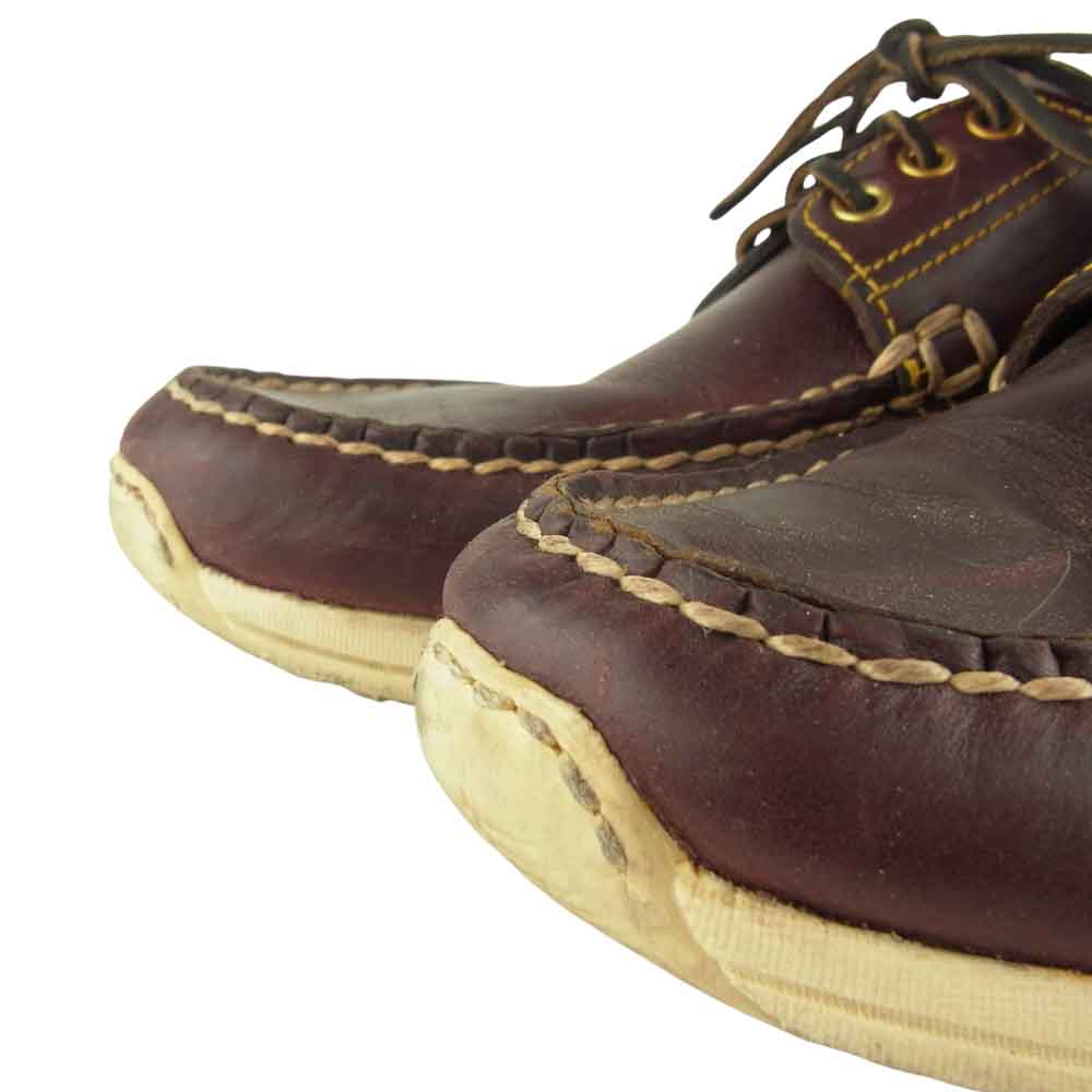 VISVIM ビズビム 19SS AMERICANA DECK-FOLK ホーウィン社 オイルドレザー デッキシューズ ブラウン系 10【中古】