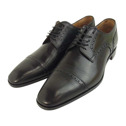 Christian Louboutin クリスチャンルブタン 1160722 COUSIN CHARLES FLAT CALF パンチドキャップトゥ レザー シューズ ブラック系 42【中古】