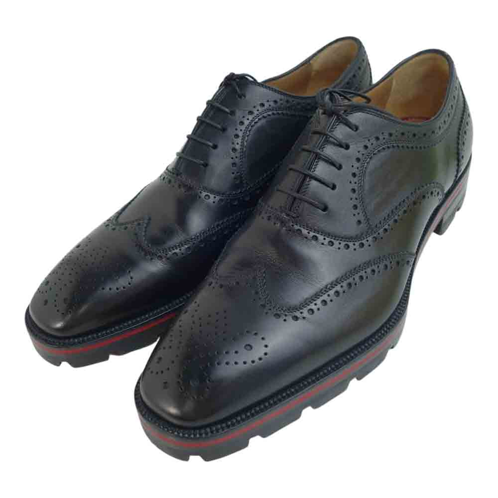 Christian Louboutin クリスチャンルブタン 1170012 charlie me flat ラバーソール シューズ ブラック系 43【中古】