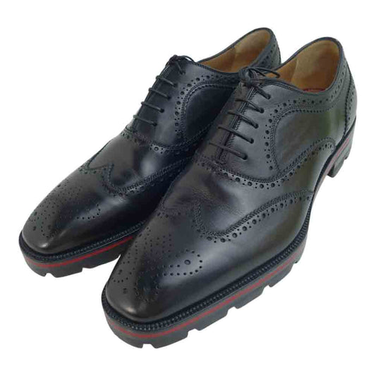 Christian Louboutin クリスチャンルブタン 1170012 charlie me flat ラバーソール シューズ ブラック系 43【中古】