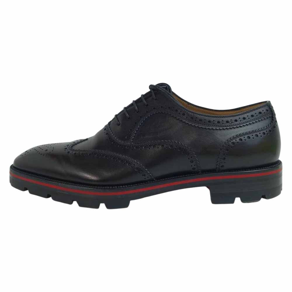 Christian Louboutin クリスチャンルブタン 1170012 charlie me flat ラバーソール シューズ ブラック系 43【中古】