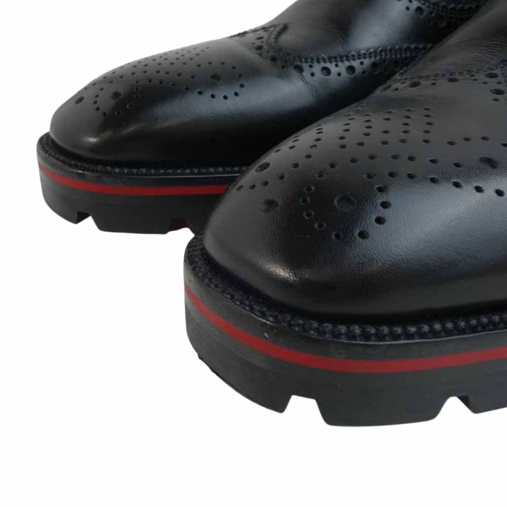 Christian Louboutin クリスチャンルブタン 1170012 charlie me flat ラバーソール シューズ ブラック系 43【中古】