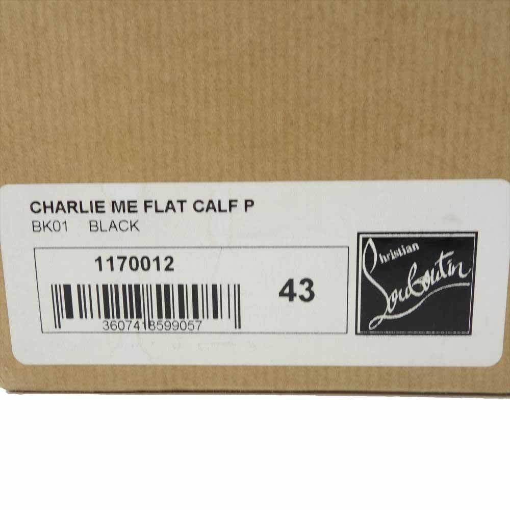 Christian Louboutin クリスチャンルブタン 1170012 charlie me flat ラバーソール シューズ ブラック系 43【中古】