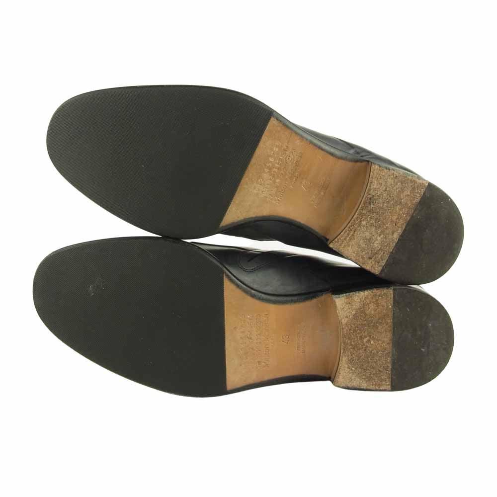 MAISON MARGIELA メゾンマルジェラ 22ライン レザー スリッポン ブラック系 43【中古】