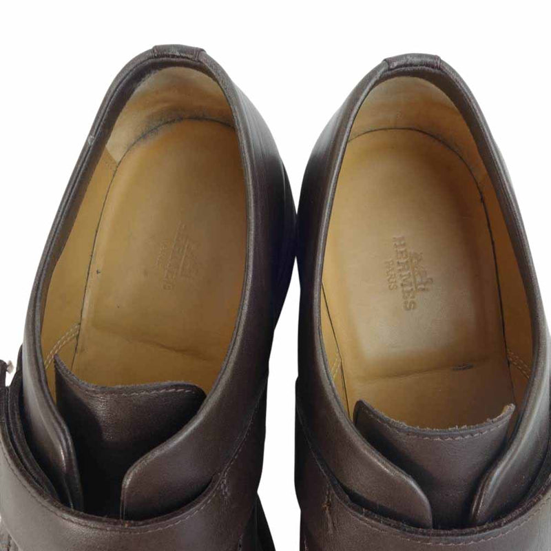 HERMES 革靴 ストレートチップ ビジネスシューズ スエード/S 26.5-
