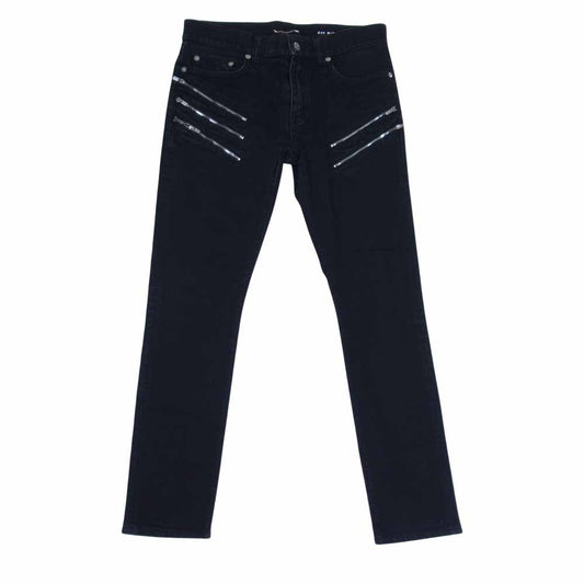 SAINT LAURENT サンローラン 392968 Y869I D02 M/SK-LW ジップ デニム ブラック系 30【中古】