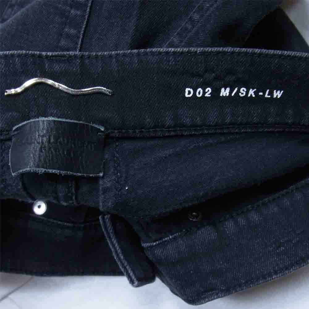 SAINT LAURENT サンローラン 392968 Y869I D02 M/SK-LW ジップ デニム ブラック系 30【中古】