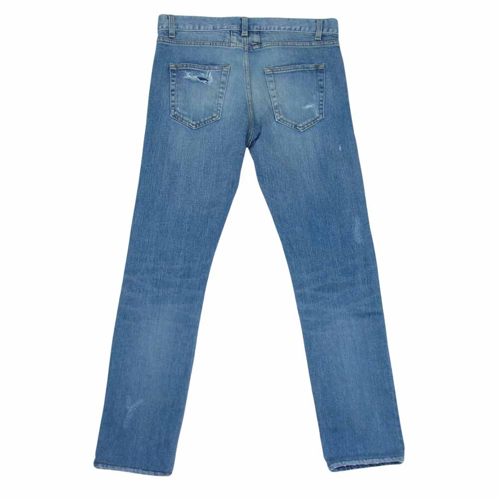 SAINT LAURENT サンローラン 391659 Y915I デストロイ クラッシュ スキニー デニム インディゴブルー系 30【中古】